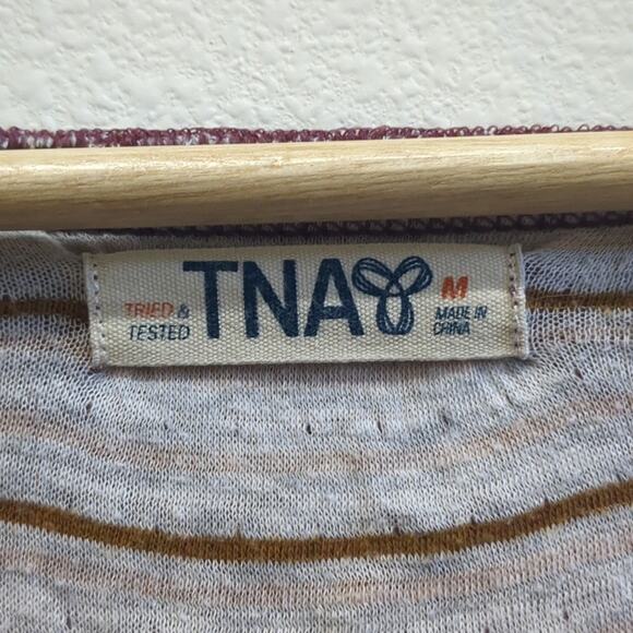 TNA Red Fitted Blouse with Long Sleeves size medium - Picture 3 of 6